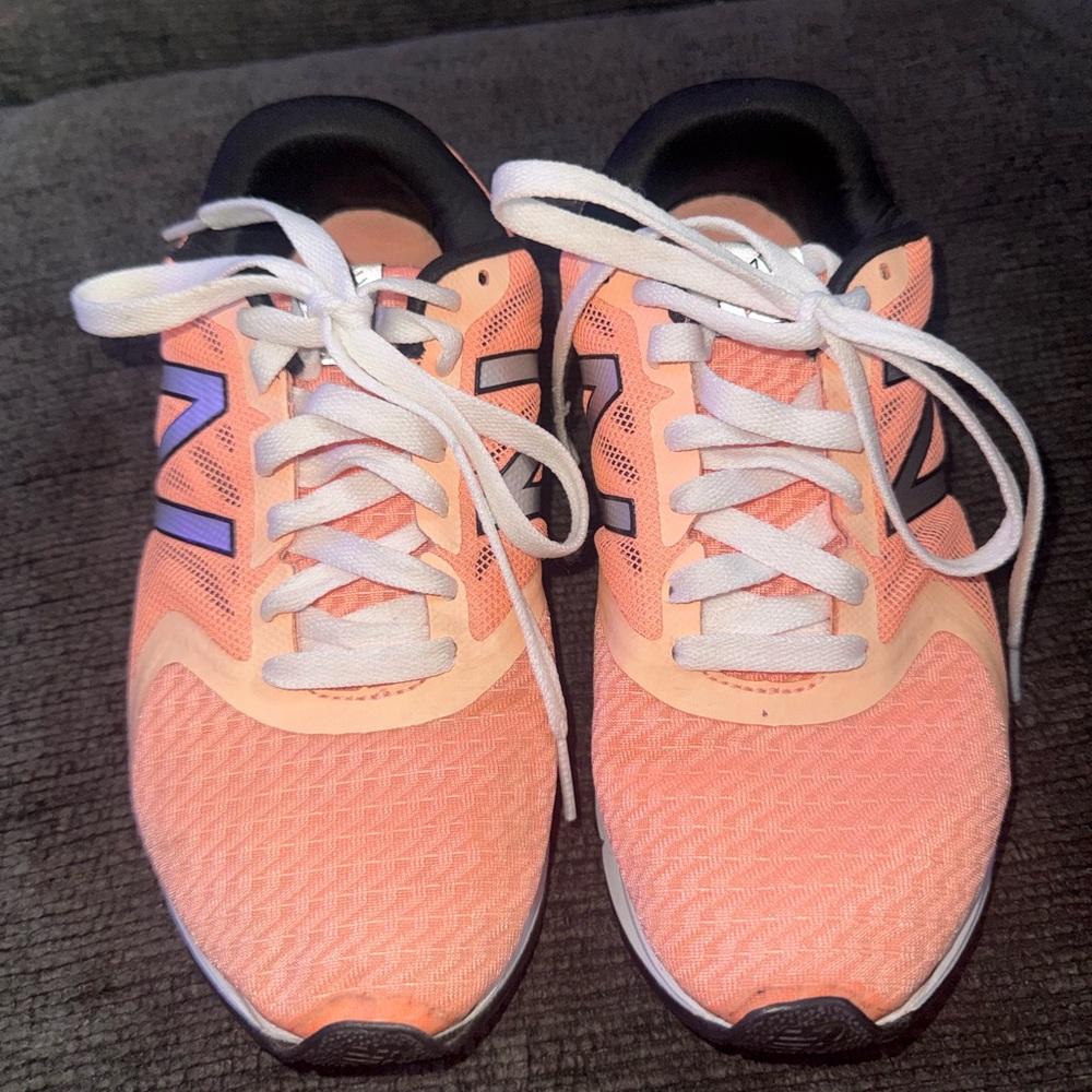 New Balance Coral and Black Running Shoes
